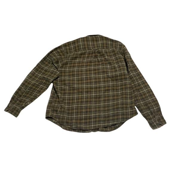 Woolrich Green Plaid Flannel Cotton Shirt Button Up Size XL - Picture 2 of 5